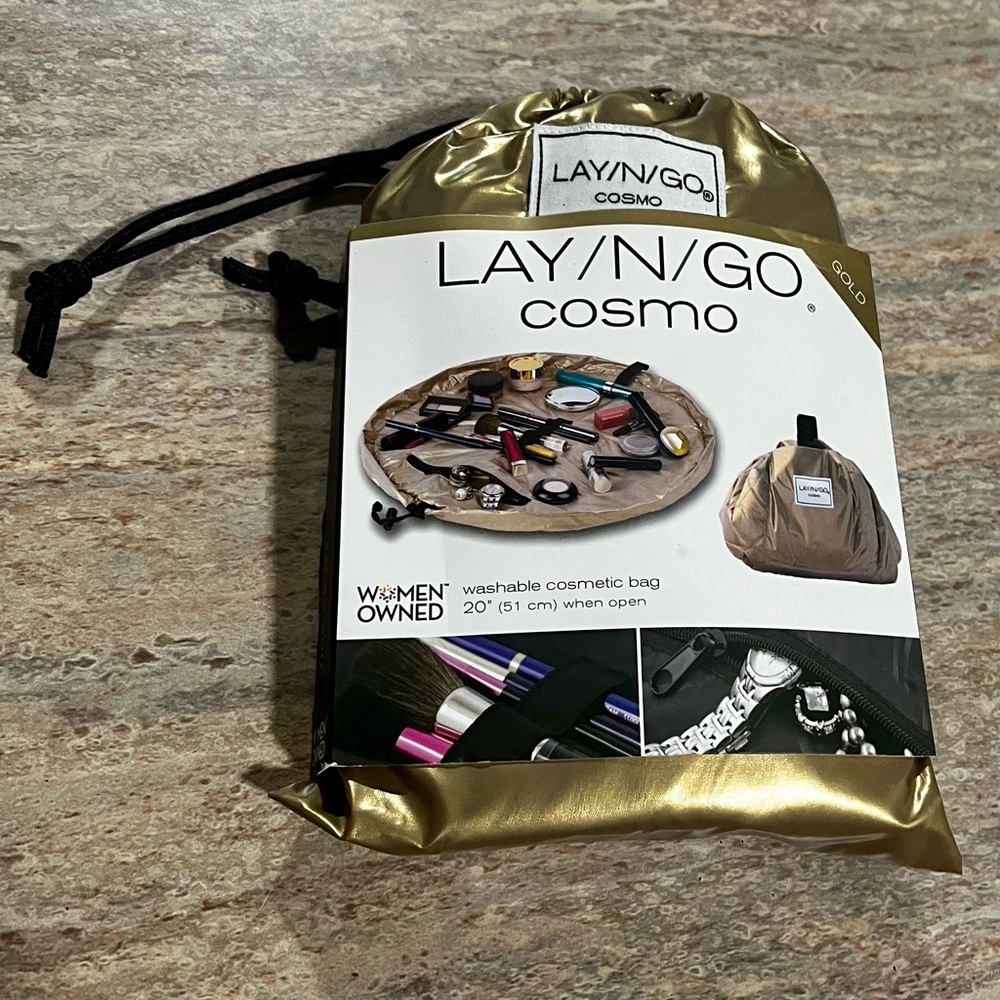 LAY/N/GO Cosmo Gold Cosmetic Bag